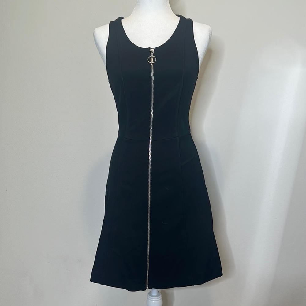 & Other Stories Black Skater zip up Dress